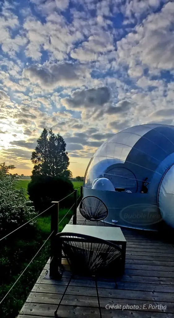 B & Bubble Drincham : bulle au coucher du soleil