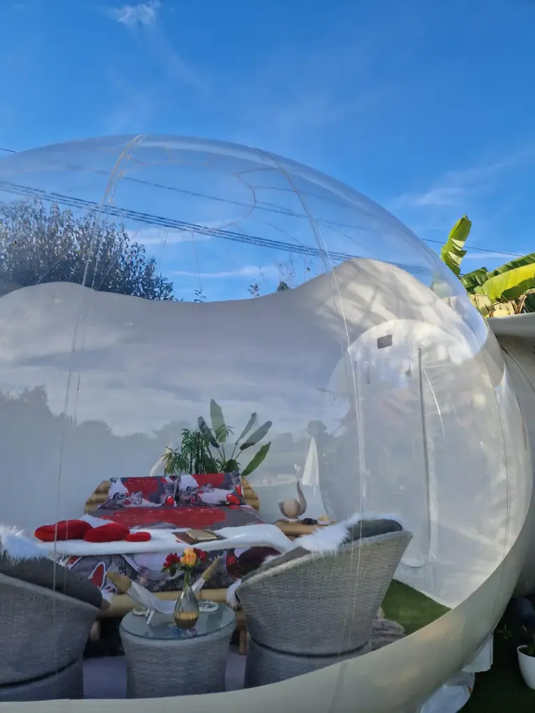 Bali'Bulle : lit dans la bulle