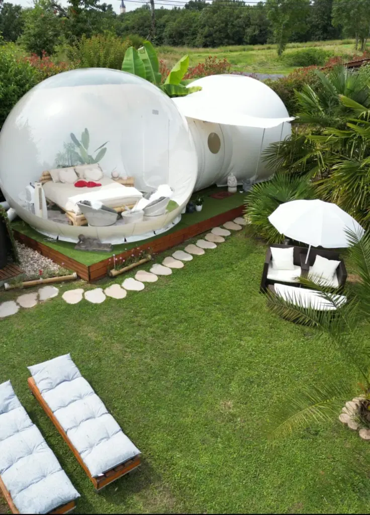 Bali'Bulle : bulle transparente et sa bulle salle de bain
