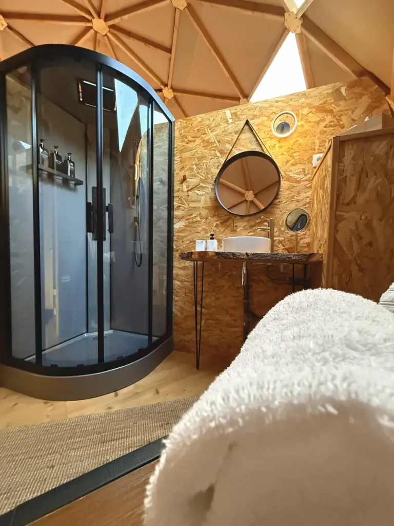 Bel'Étoile : salle d'eau avec douche hydromassante