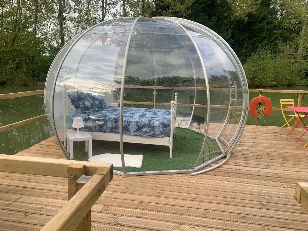 Bulle DO : intérieur de la bulle et son lit