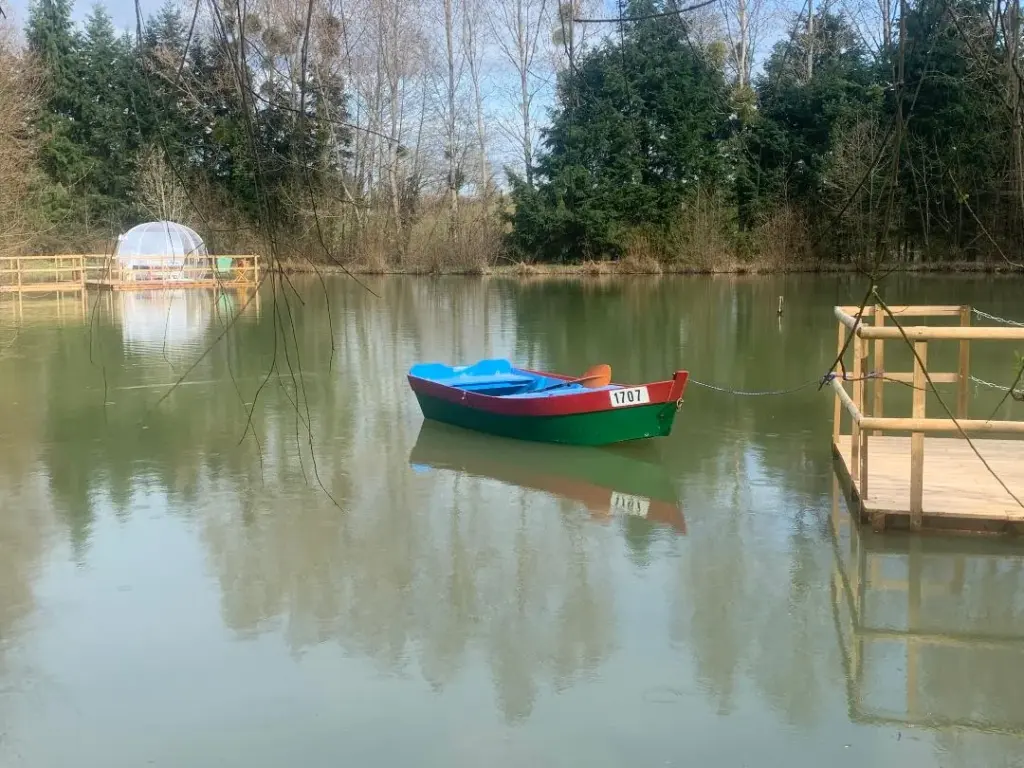 Bulle DO : barque sur l'étang