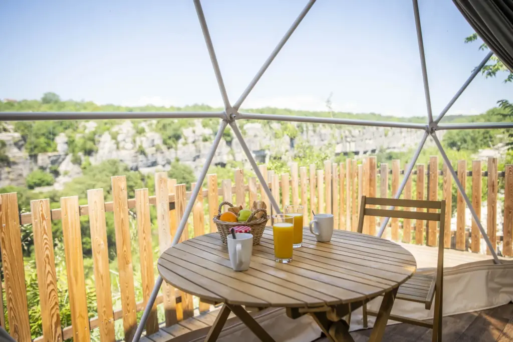 Le Petit Bois : petit-déjeuner face aux gorges de l'Ardèche