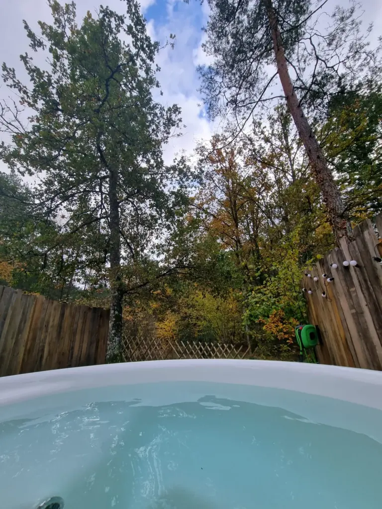 Domaine La Vallée : bain nordique face aux arbres
