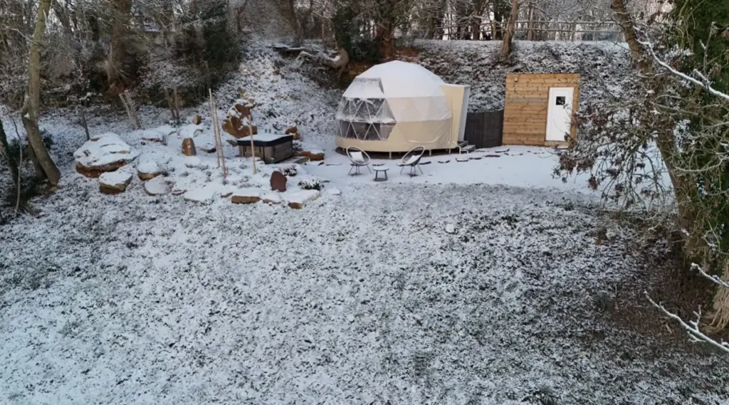 Dôme de la Tuffière : le dôme sous la neige