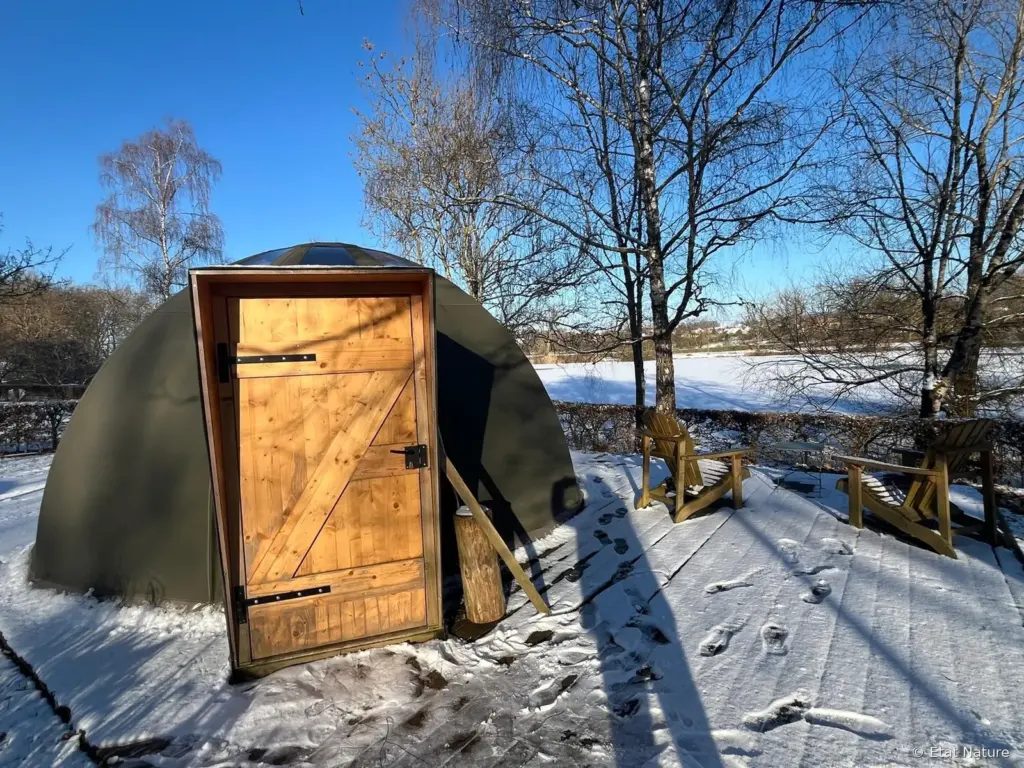 État Nature : bulle sous la neige