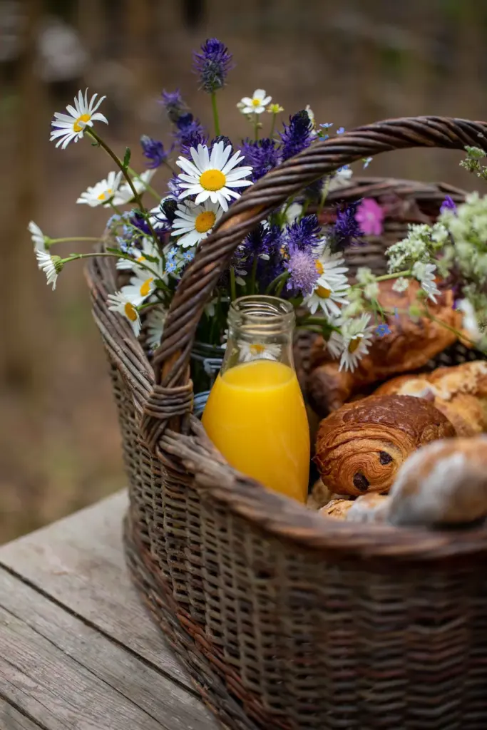 Ferme Jean des Houx : panier du petit-déjeuner