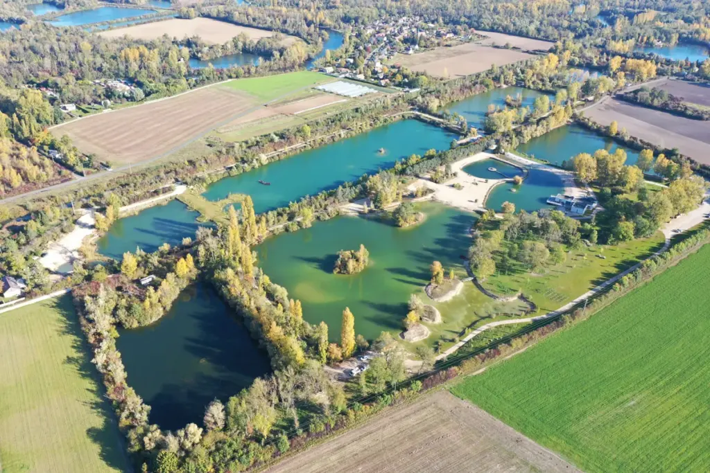 Les Étangs de la Bassée : vue aérienne des étangs de la Bassée